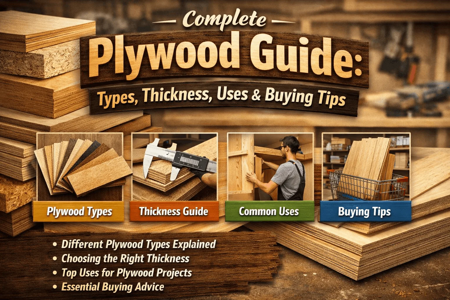 Complete Plywood Guide: Types, Thickness, Uses & Buying Tips
