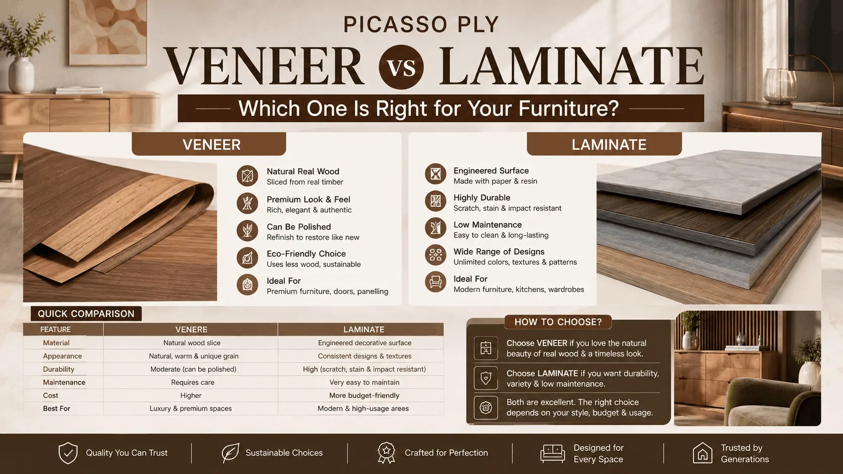 Veneer vs Laminate